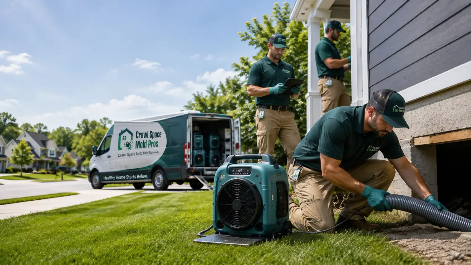 Crawl Space Mold Removal in La Porte City, IA